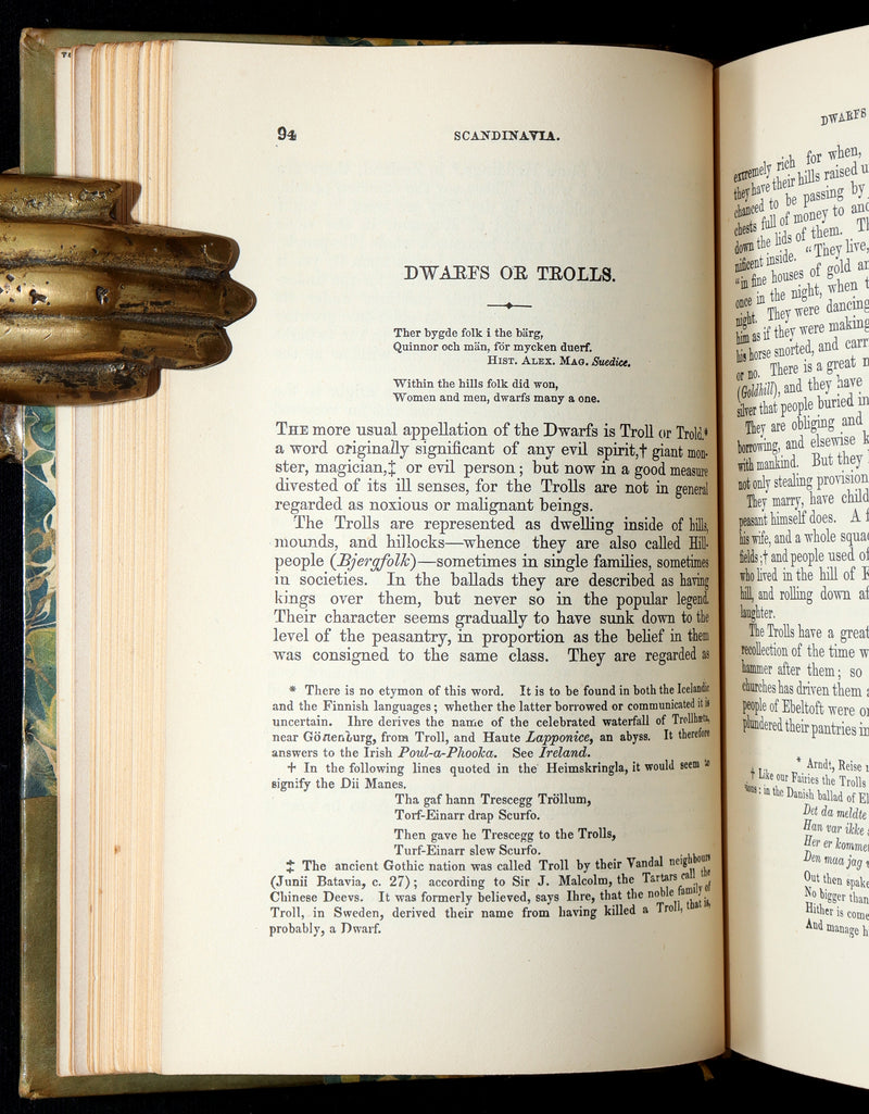 1884 Rare Victorian Book - The Fairy Mythology by Thomas Keightley
