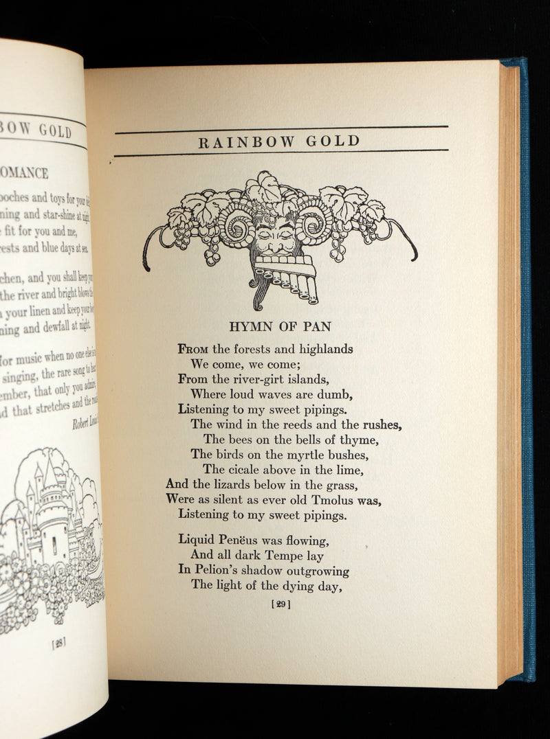 1927 Rare Book - Rainbow Gold by Sara Teasdale Illustrated by Dugald Walker