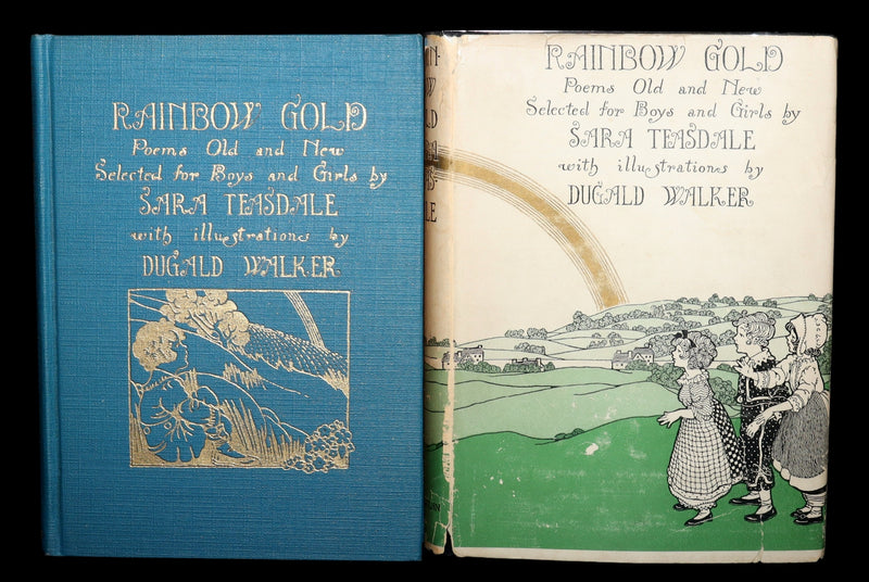 1927 Rare Book - Rainbow Gold by Sara Teasdale Illustrated by Dugald Walker
