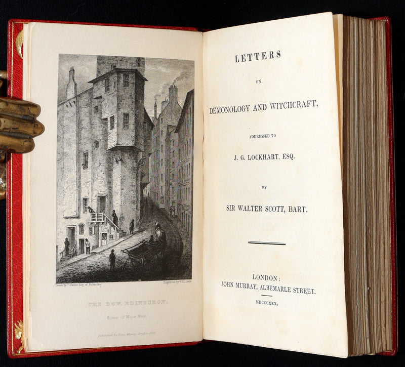 1830 First Edition bound by Wood - Letters on Demonology and Witchcraft by Scott