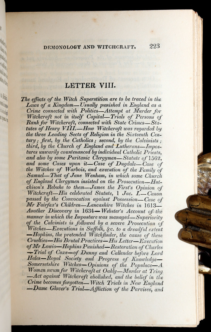 1830 First Edition bound by Wood - Letters on Demonology and Witchcraft by Scott