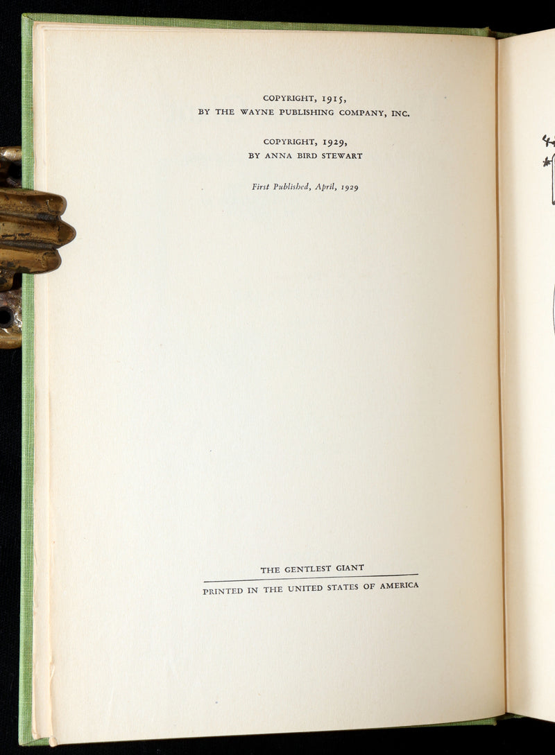 1929 Rare Book - The Gentlest Giant Illustrated by Dugald Stewart Walker