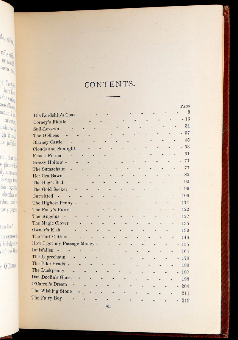 1890 Rare Book - Turf-Fire Stories and Fairy Tales of Ireland by Barry O’Connor