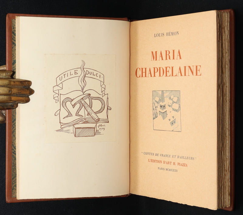 1932 Rare French Edition - Maria Chapdelaine by L. Hemon illustrated by J. Droit