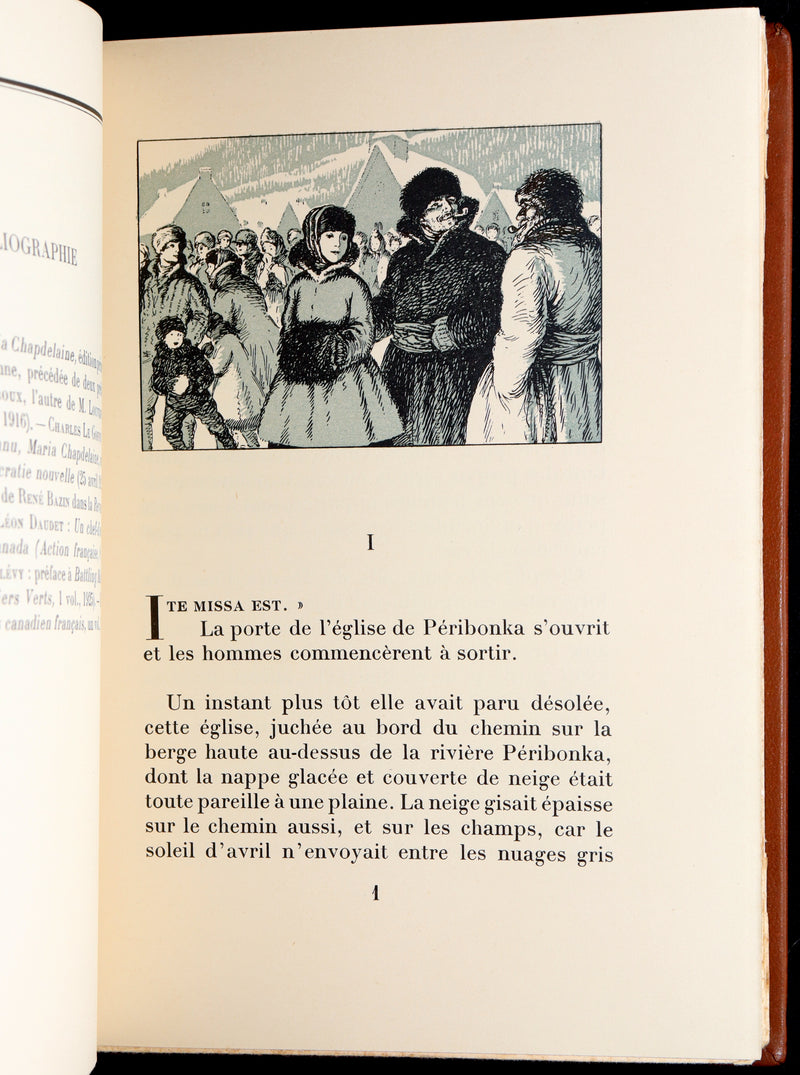 1932 Rare French Edition - Maria Chapdelaine by L. Hemon illustrated by J. Droit
