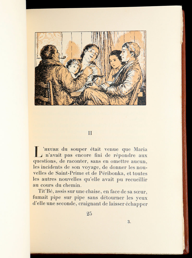 1932 Rare French Edition - Maria Chapdelaine by L. Hemon illustrated by J. Droit