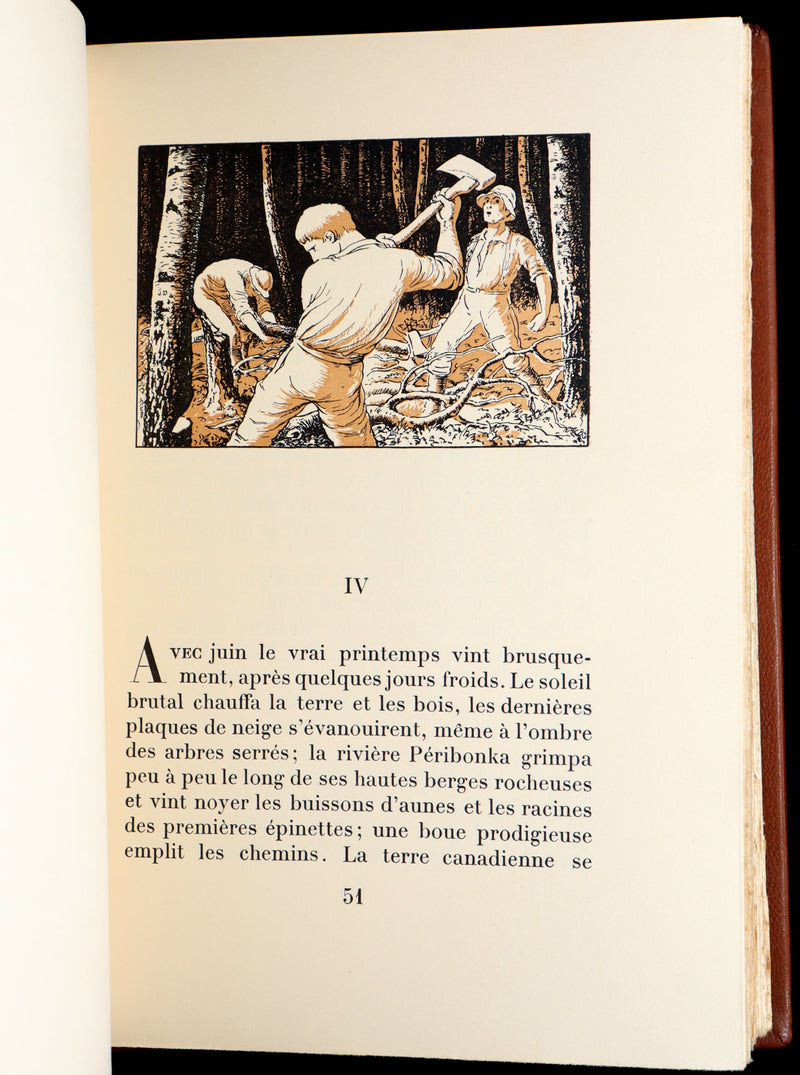 1932 Rare French Edition - Maria Chapdelaine by L. Hemon illustrated by J. Droit