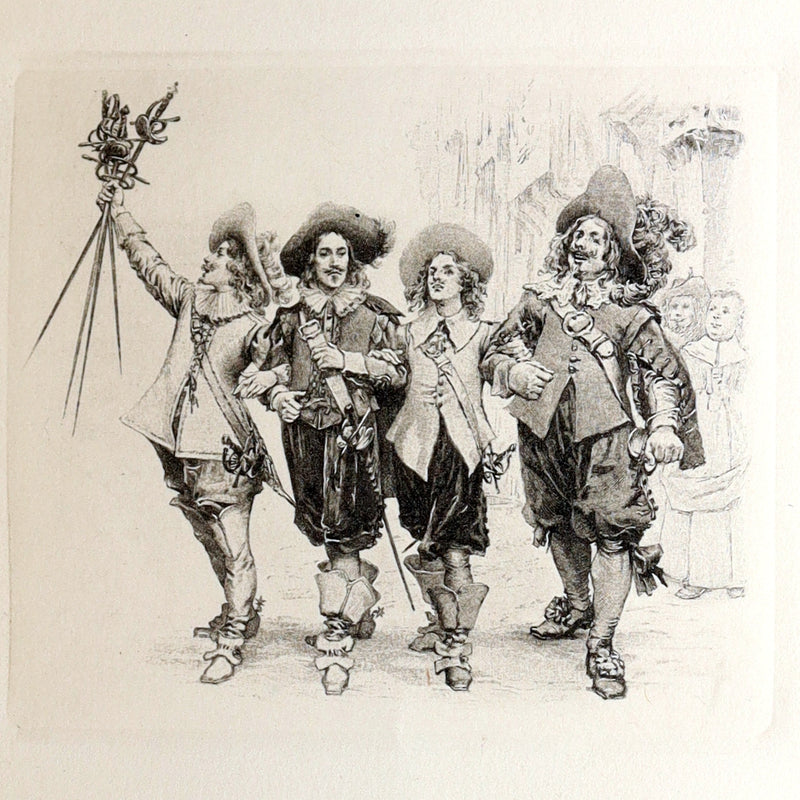 1899 Scarce Illustrated Book set - The Three Musketeers by Alexandre Dumas