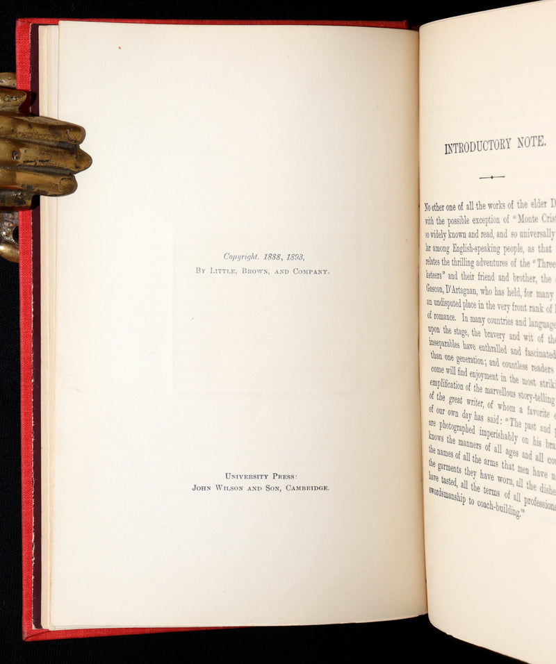 1899 Scarce Illustrated Book set - The Three Musketeers by Alexandre Dumas