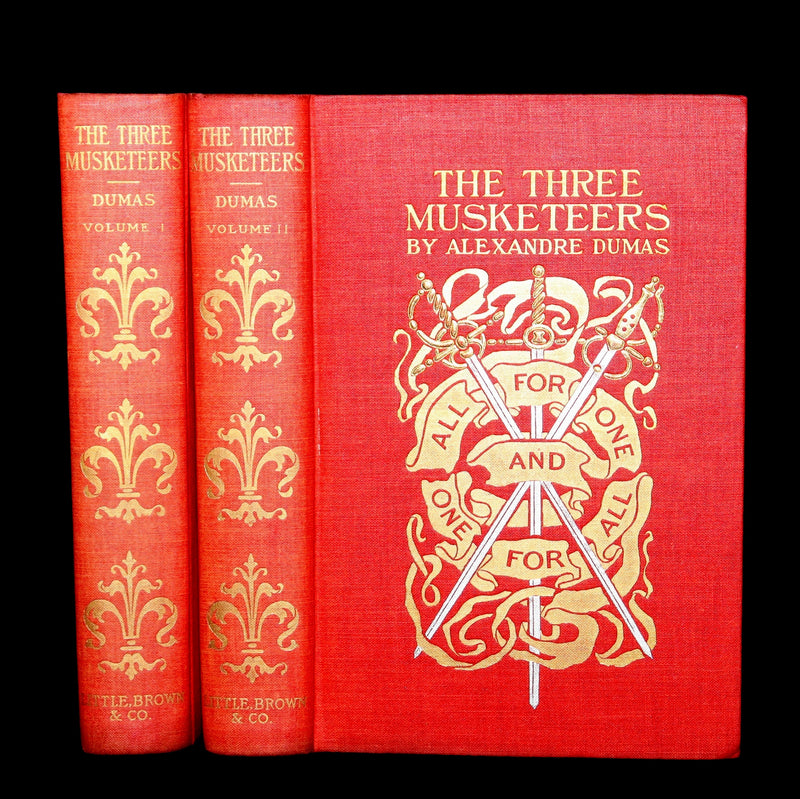 1899 Scarce Illustrated Book set - The Three Musketeers by Alexandre Dumas