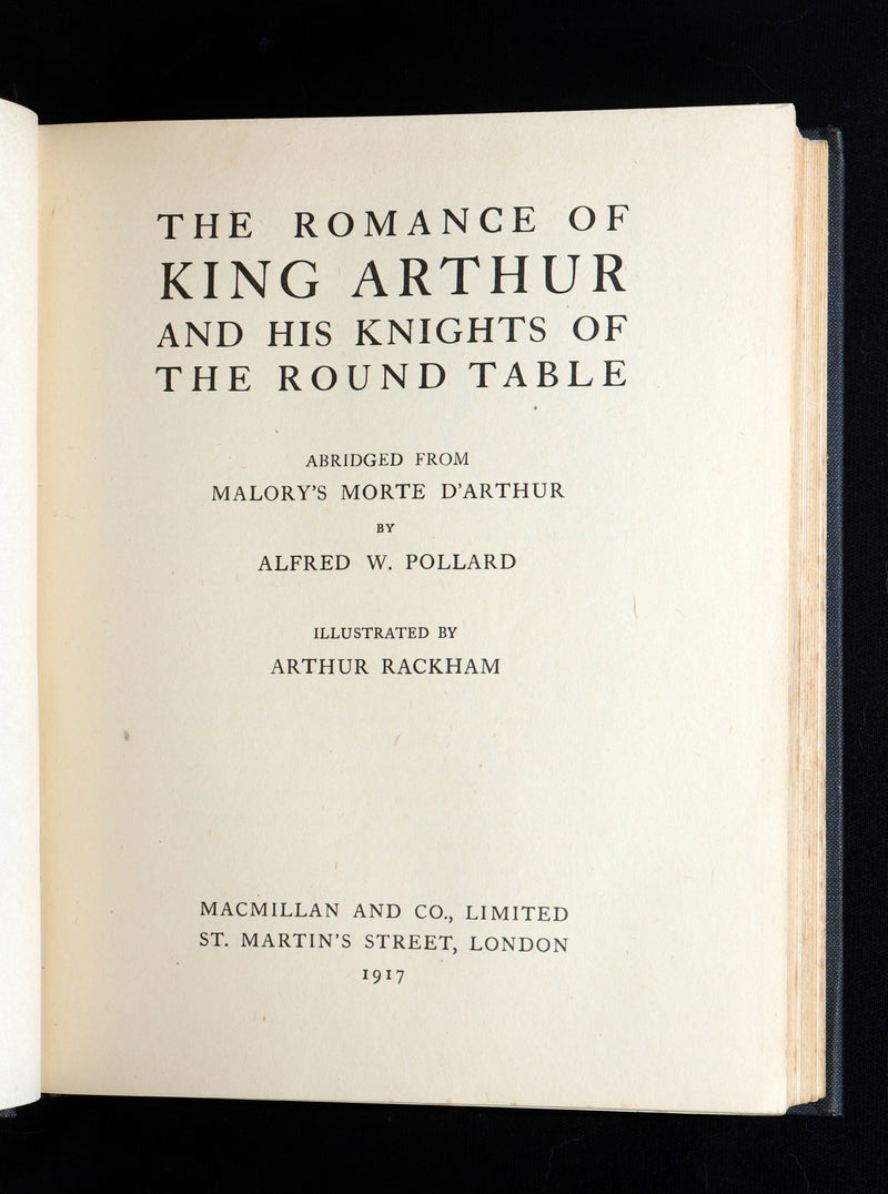 1917 First Edition - King Arthur and the Round Table illustrated by Rackham