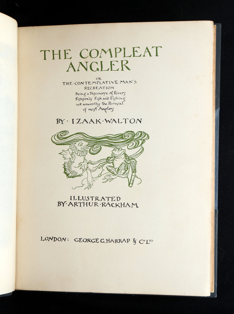 1931 Rare First Edition - The Compleat Angler illustrated by Arthur Rackham