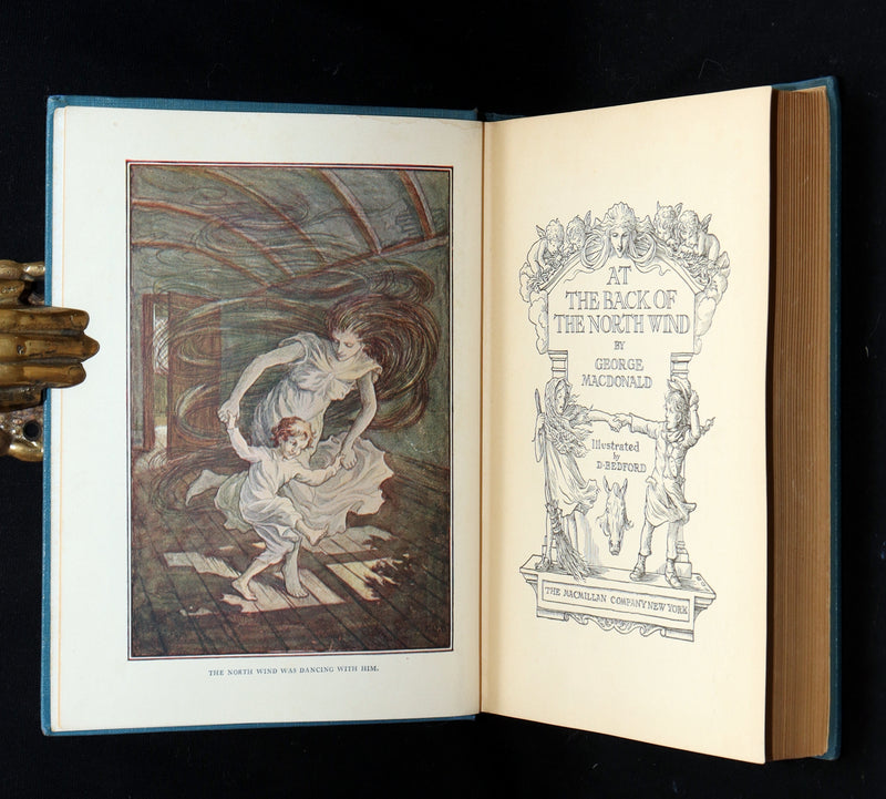 1924 First Edition - At The Back of The North Wind Illustrated by F. D. Bedford