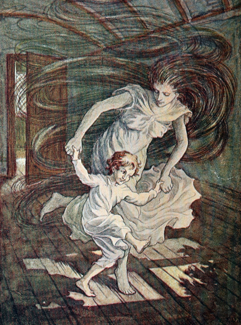 1924 First Edition - At The Back of The North Wind Illustrated by F. D. Bedford