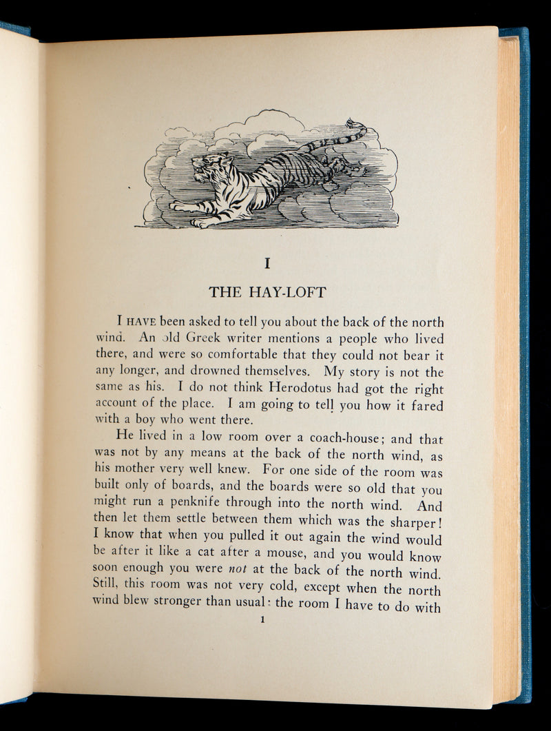 1924 First Edition - At The Back of The North Wind Illustrated by F. D. Bedford