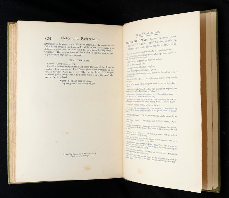 1894 First Edition- More Celtic Fairy Tales by J Jacobs Illustrated by JD Batten