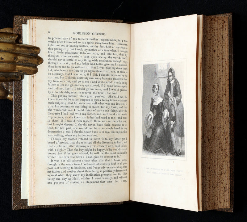 1832 Rare Book in Bayntun Binding - Surprising Adventures of Robinson Crusoe