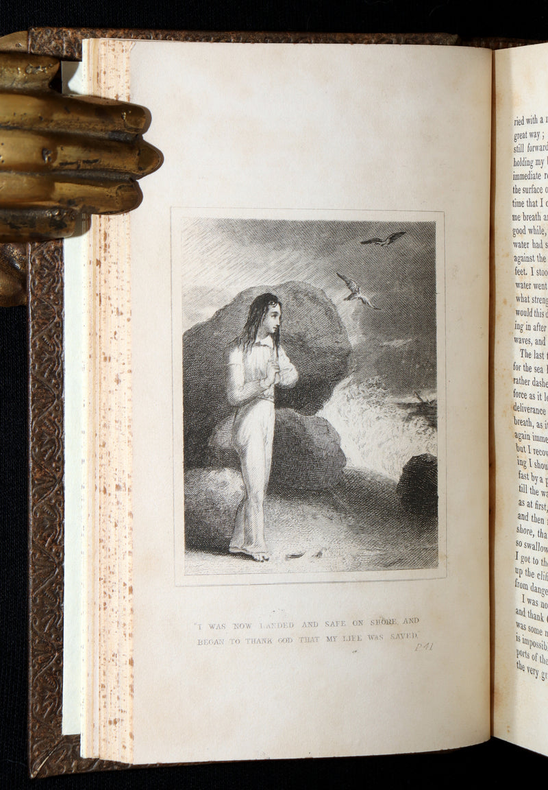 1832 Rare Book in Bayntun Binding - Surprising Adventures of Robinson Crusoe