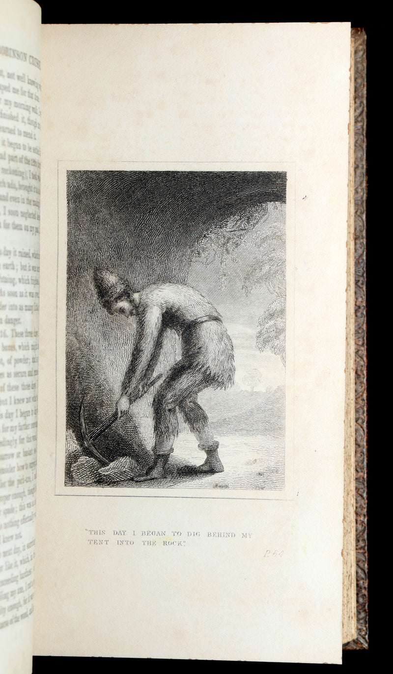 1832 Rare Book in Bayntun Binding - Surprising Adventures of Robinson Crusoe