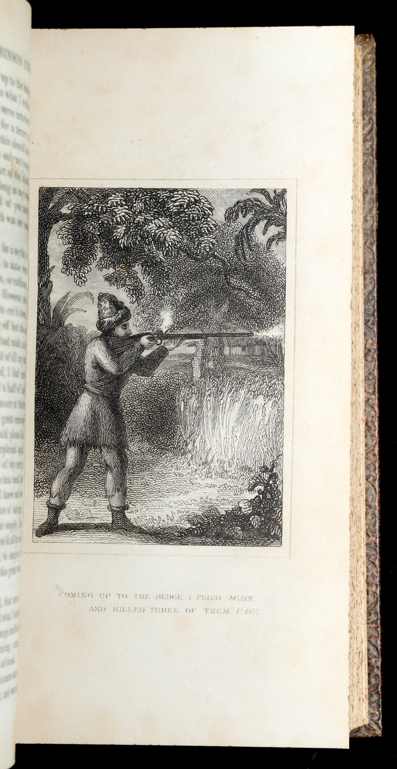 1832 Rare Book in Bayntun Binding - Surprising Adventures of Robinson Crusoe