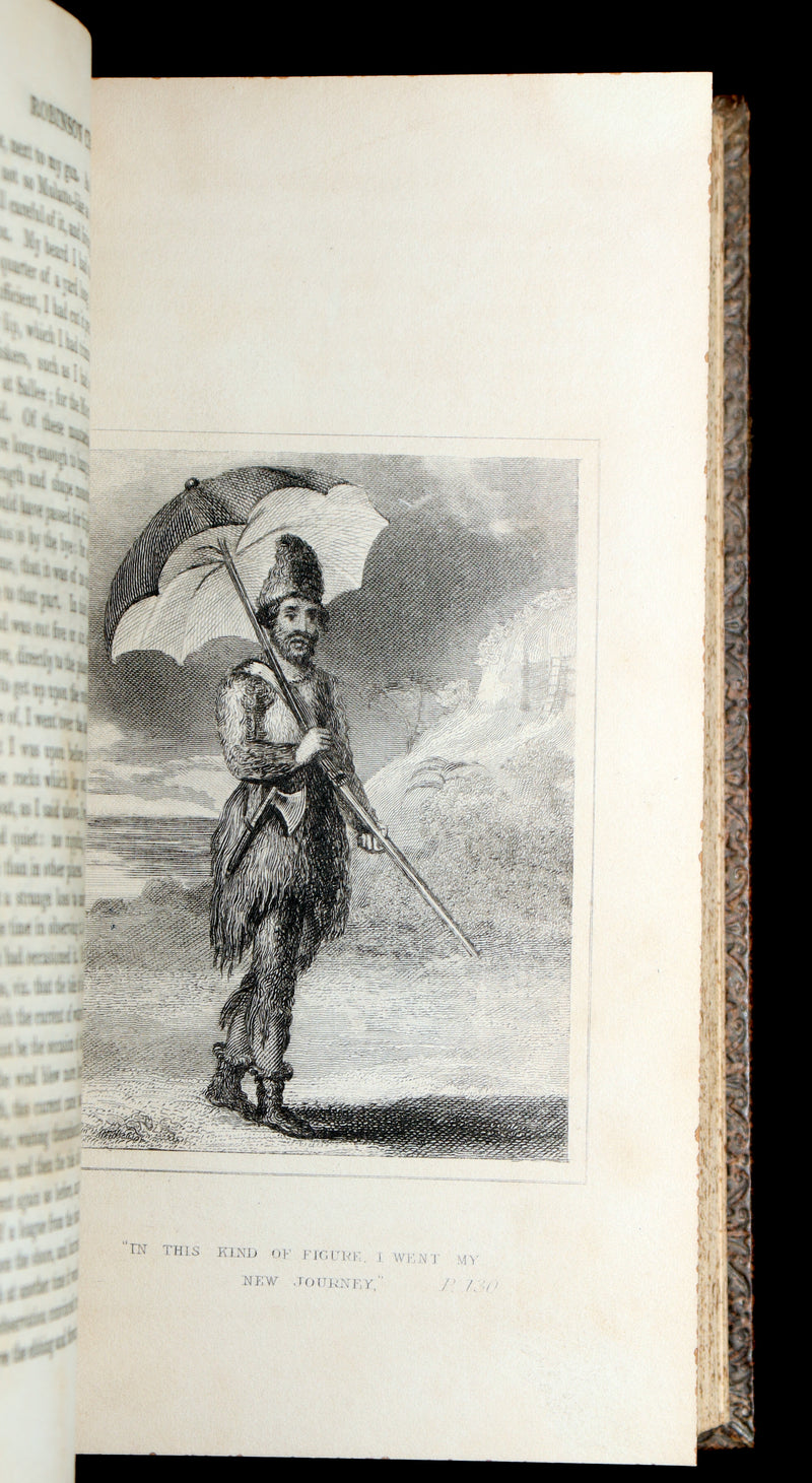 1832 Rare Book in Bayntun Binding - Surprising Adventures of Robinson Crusoe