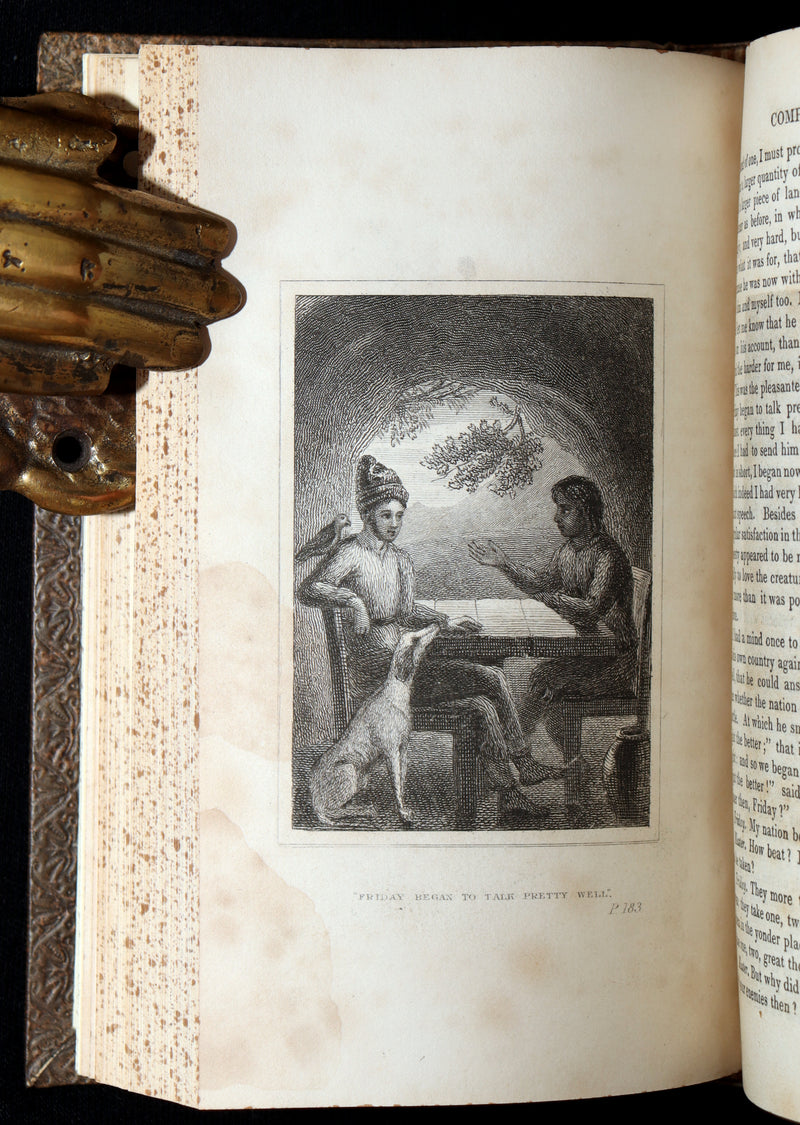 1832 Rare Book in Bayntun Binding - Surprising Adventures of Robinson Crusoe