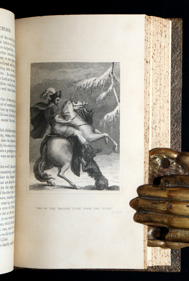 1832 Rare Book in Bayntun Binding - Surprising Adventures of Robinson Crusoe