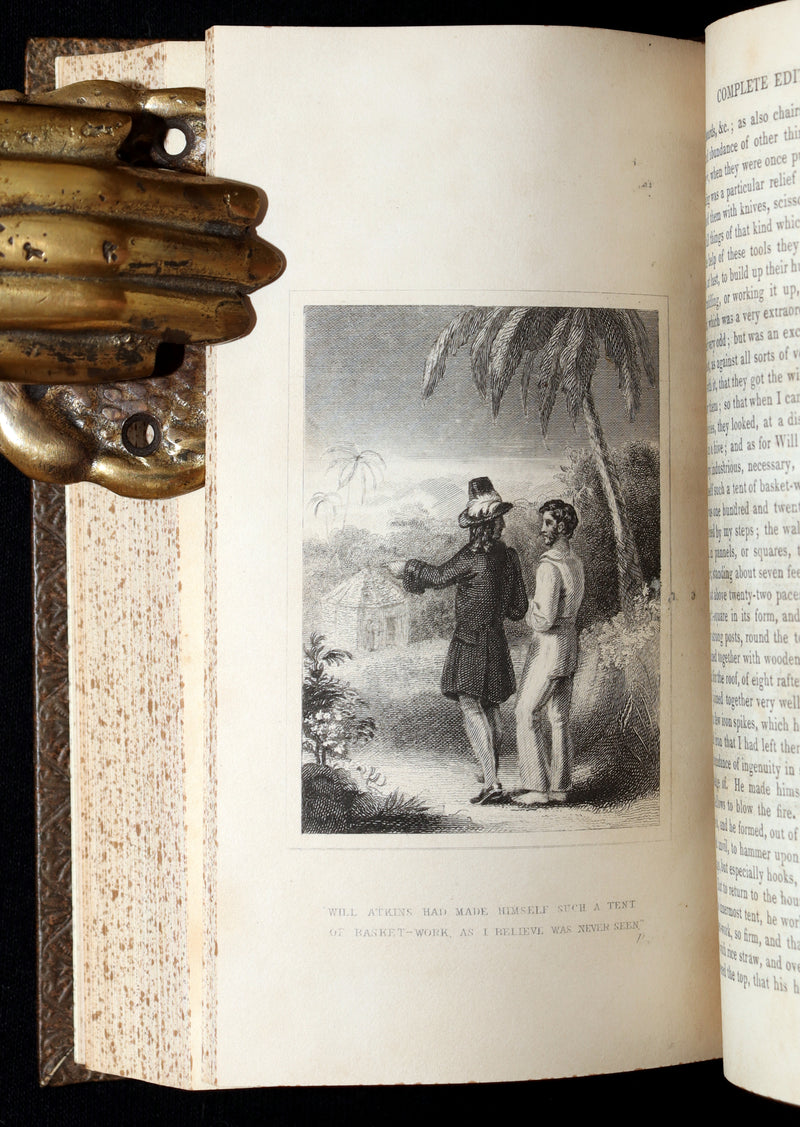 1832 Rare Book in Bayntun Binding - Surprising Adventures of Robinson Crusoe