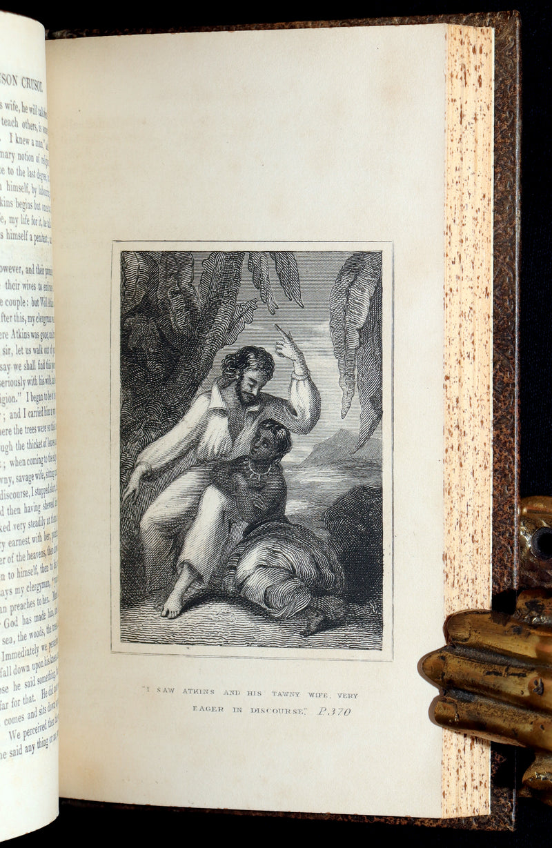 1832 Rare Book in Bayntun Binding - Surprising Adventures of Robinson Crusoe