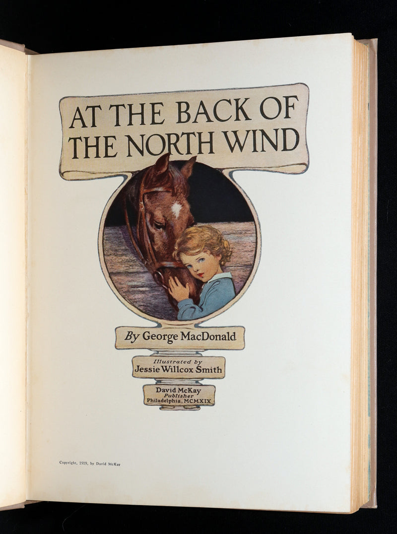 1919 Rare First Edition by Jessie Willcox Smith - At The Back of The North Wind