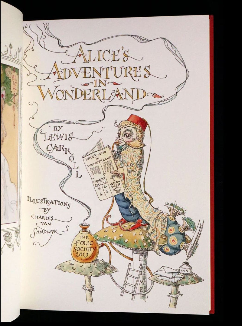 2019 Signed 1stED - Alice in Wonderland illustrated by Charles van Sandwyk