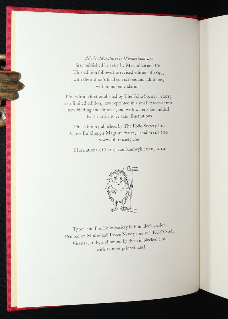 2019 Signed 1stED - Alice in Wonderland illustrated by Charles van Sandwyk