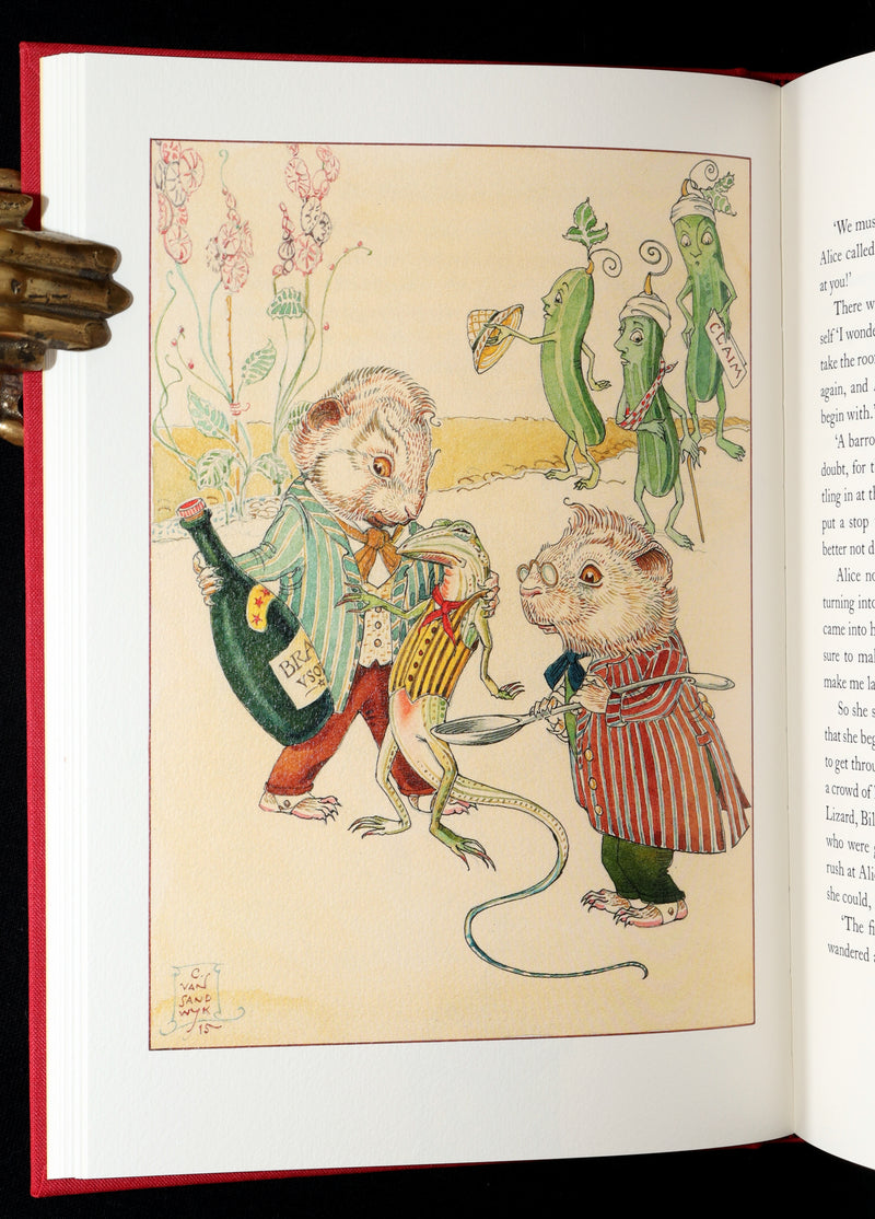 2019 Signed 1stED - Alice in Wonderland illustrated by Charles van Sandwyk