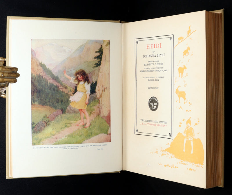 1919 Rare Gift Edition - HEIDI by Johanna Spyri illustrated by Maria L. Kirk