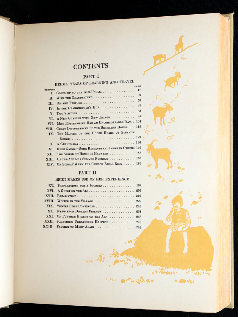 1919 Rare Gift Edition - HEIDI by Johanna Spyri illustrated by Maria L. Kirk