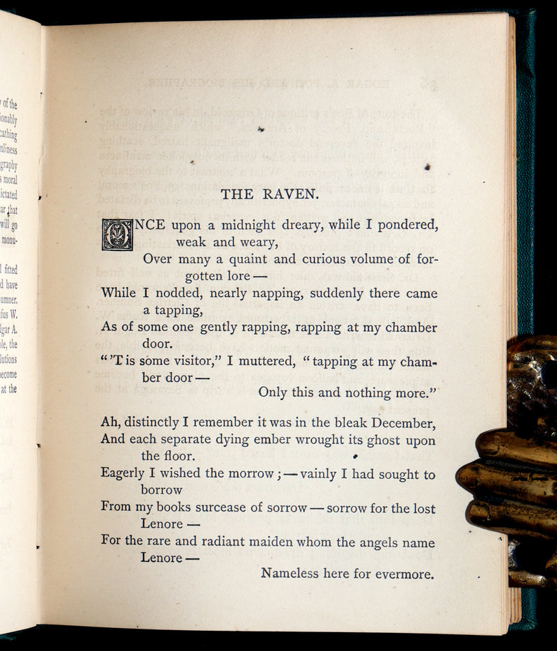 1876 Rare Book - The Poetical Works of Edgar Allan Poe, Complete. With Memoir