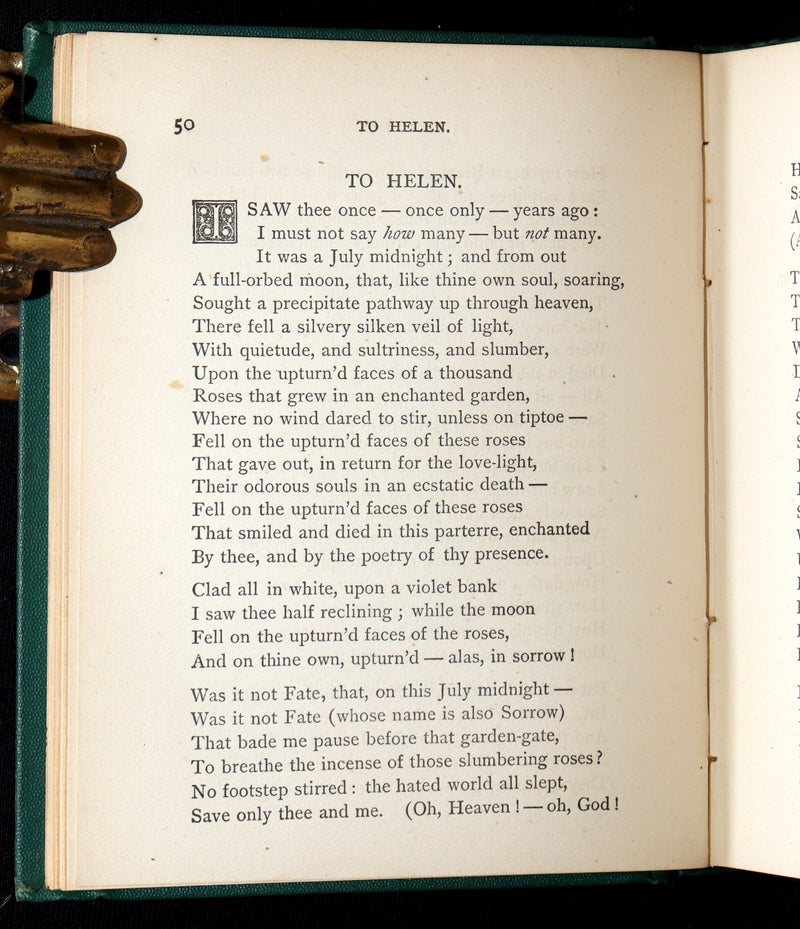1876 Rare Book - The Poetical Works of Edgar Allan Poe, Complete. With Memoir