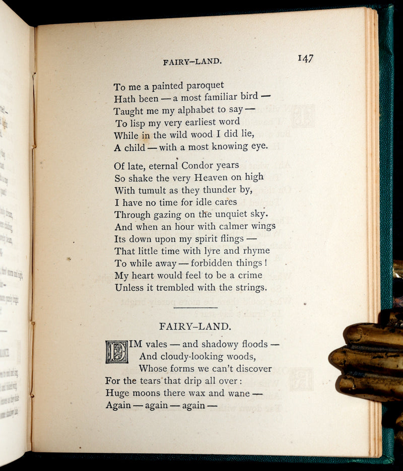 1876 Rare Book - The Poetical Works of Edgar Allan Poe, Complete. With Memoir