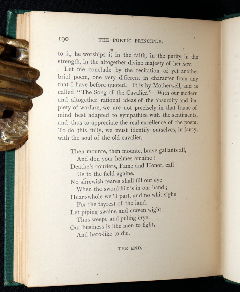 1876 Rare Book - The Poetical Works of Edgar Allan Poe, Complete. With Memoir