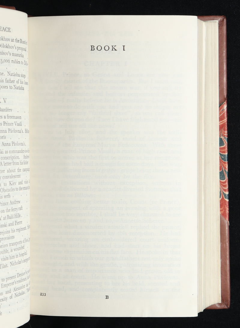 1933 Rare Book - War and Peace by Leo Tolstoy. Complete 3 volumes in One