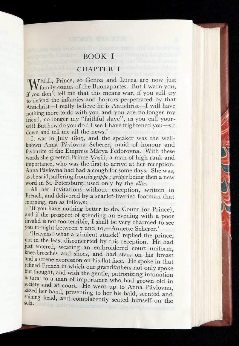 1933 Rare Book - War and Peace by Leo Tolstoy. Complete 3 volumes in One