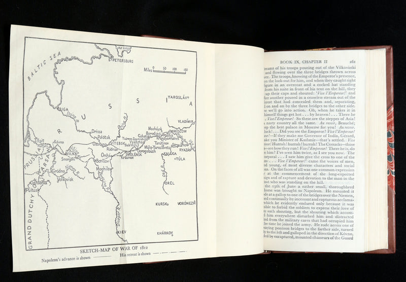 1933 Rare Book - War and Peace by Leo Tolstoy. Complete 3 volumes in One