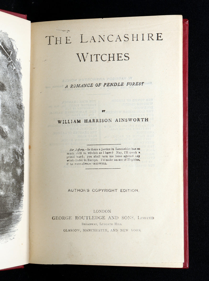 1890 Rare Book - The Lancashire Witches by William Harrison Ainsworth