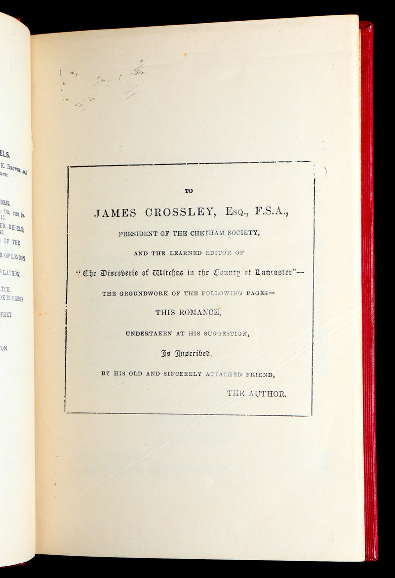 1890 Rare Book - The Lancashire Witches by William Harrison Ainsworth
