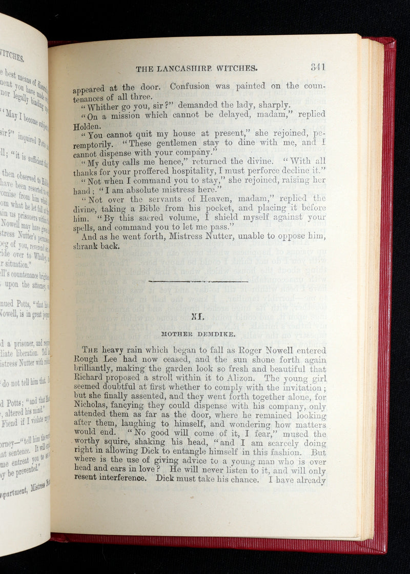 1890 Rare Book - The Lancashire Witches by William Harrison Ainsworth