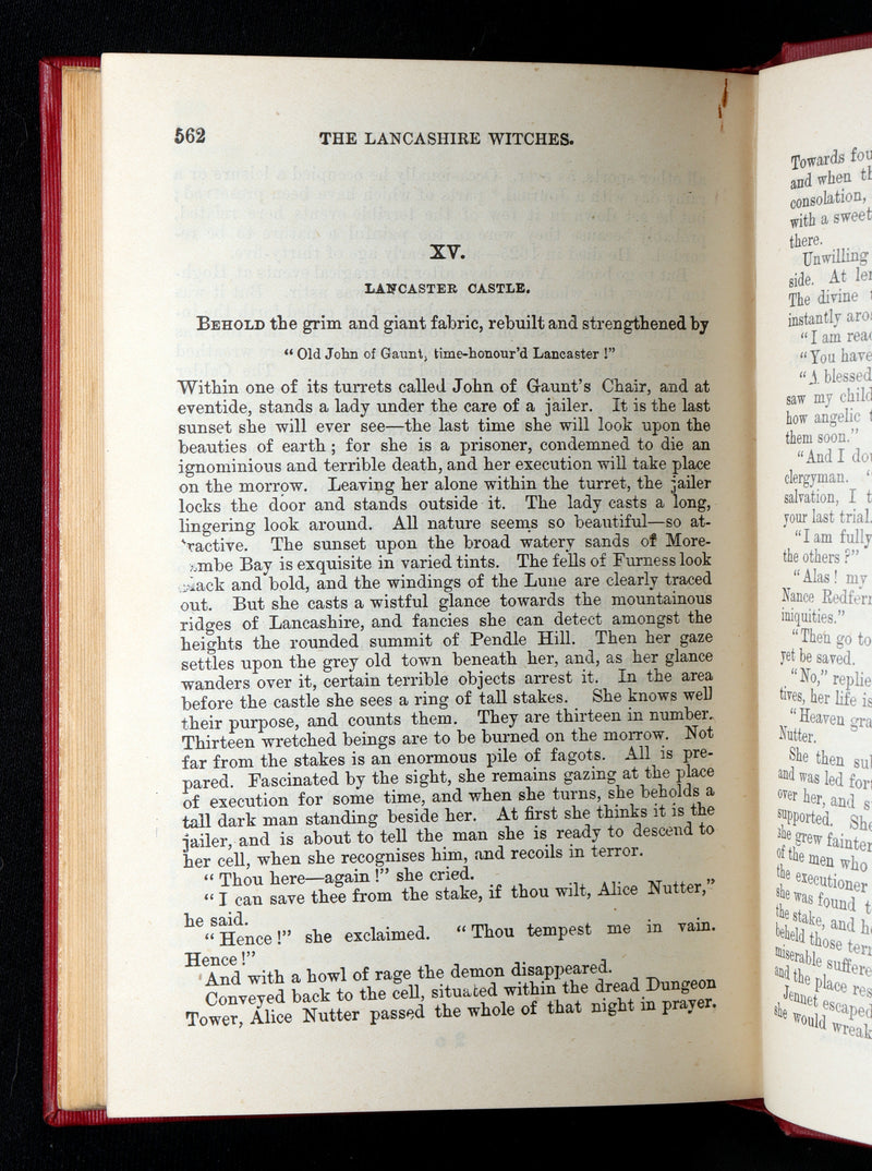 1890 Rare Book - The Lancashire Witches by William Harrison Ainsworth