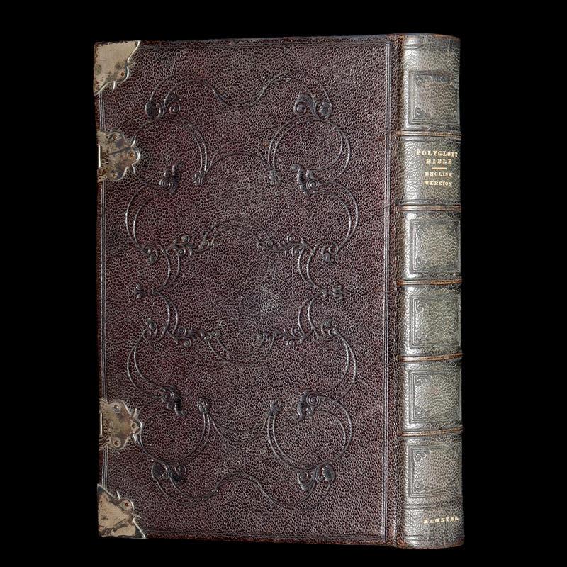 1850 Rare Book with clasps - The Polyglott Bible; Old and New Testaments