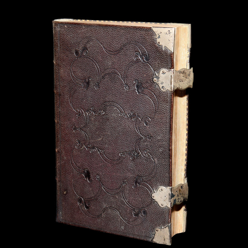 1850 Rare Book with clasps - The Polyglott Bible; Old and New Testaments