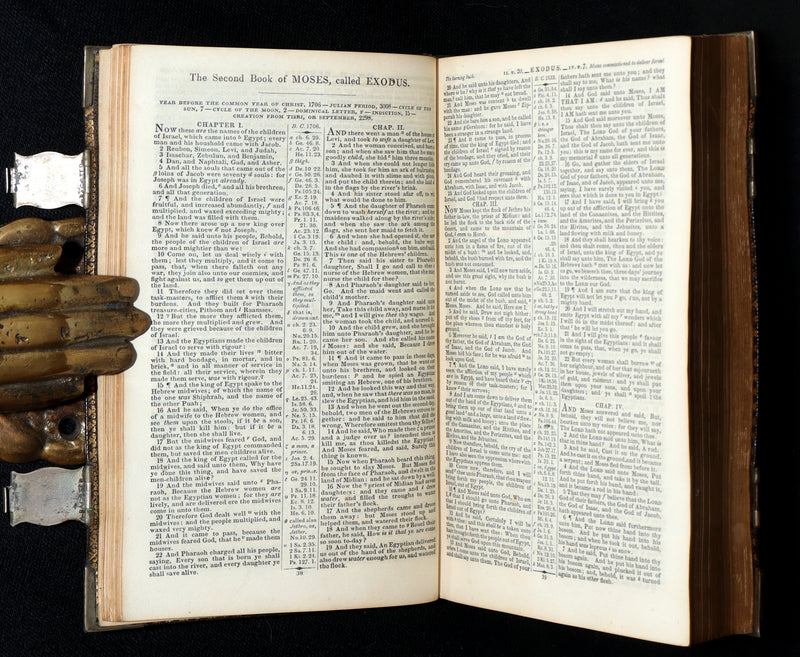 1850 Rare Book with clasps - The Polyglott Bible; Old and New Testaments