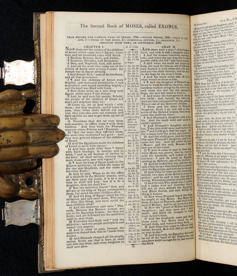 1850 Rare Book with clasps - The Polyglott Bible; Old and New Testaments